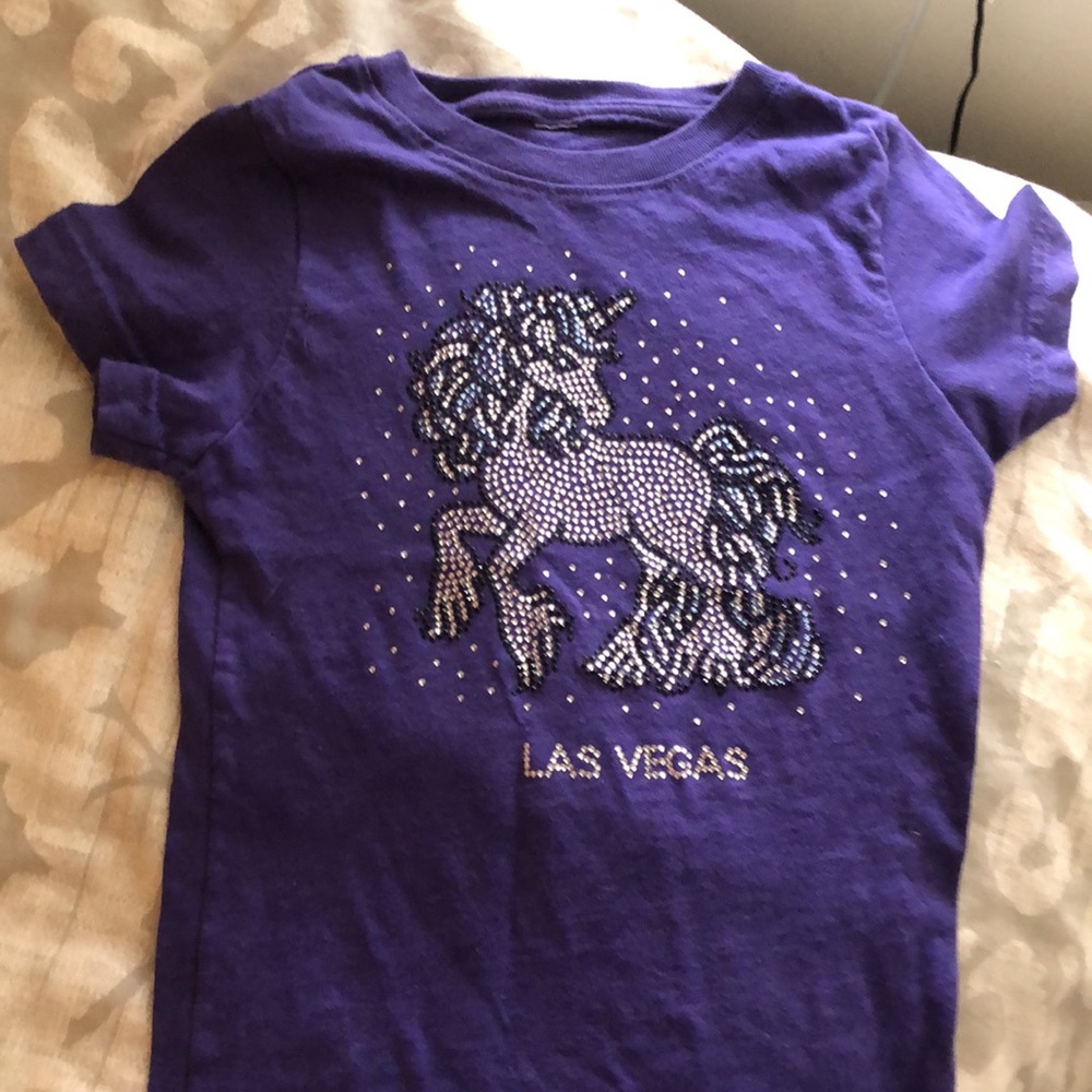 Las Vegas kids t shirt rhinestones